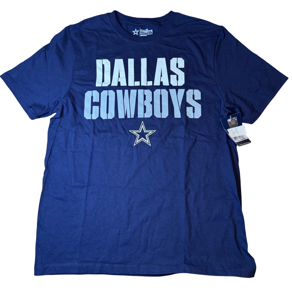 Dallas‎ Cowboys Authentic Mens Blue T Shirt Size S Short Sleeve Cotton Football